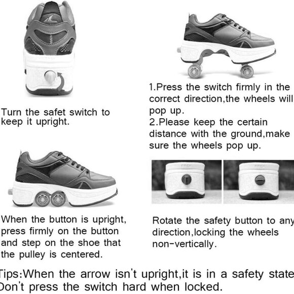 NWOT Roller Skate Shoes - Black and Red, US Size 7, EU size 38 - Picture 10 of 10